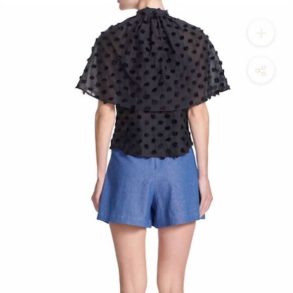 NWOT COREY LYNN CALTER chrisley pom pom top in black Small - Picture 2 of 14